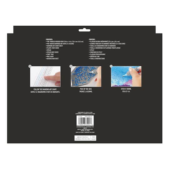 10" x 14" Pomegranate Wood Tray Diamond Art Kit by Make Market®